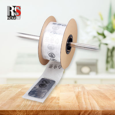 LDPE Plastic Pre Opened Auto Poly Bag Sealing Handle Heat Seal For Automatic Packaging