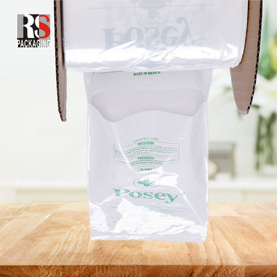 LDPE Clear Plastic Pre Opened Poly Bags On A Roll Side Gusset Auto Bag For Clothing