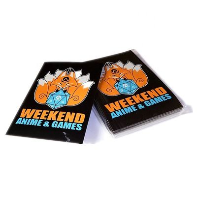 Waterproof Game Card Sleeves Clear Color Printed Poly Plastic Card Protector Sleeves