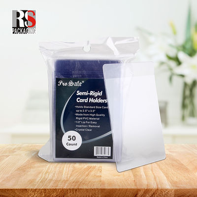 Plastic Poly Trading Card Protector Sleeves Standard Size Custom Logo For Business Gift