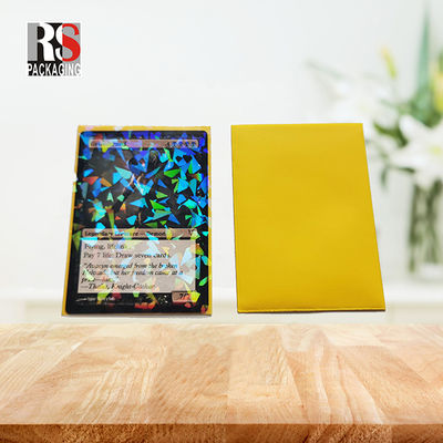 Custom Clear Holographic Card Protective Sleeves 66x91mm Sports Card Plastic Sleeves