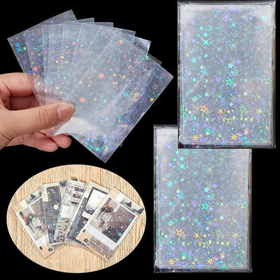 Custom Clear Holographic Card Protective Sleeves 66x91mm Sports Card Plastic Sleeves