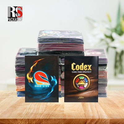 Holographic Yugioh MTG Trading Card Sleeves Flat Pocket Bag Customized Logo