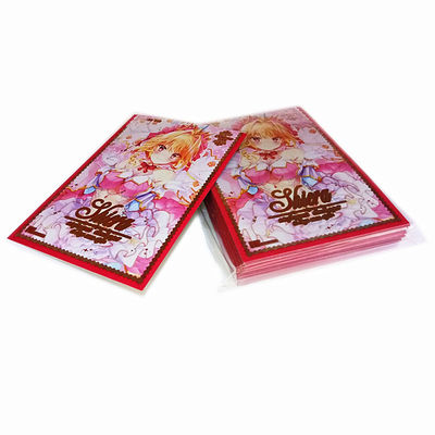 Tabletop Plastic Anime Game Card Protector Sleeves Customized Size And Printed Logo