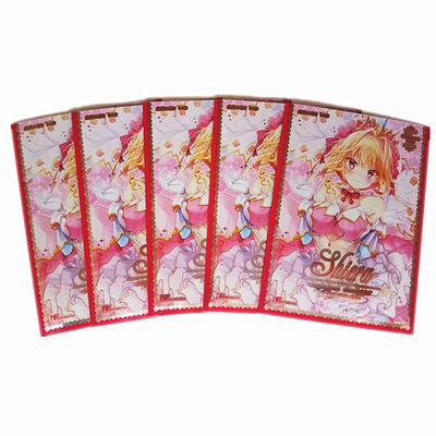 Tabletop Plastic Anime Game Card Protector Sleeves Customized Size And Printed Logo