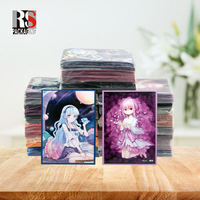 Tabletop Plastic Anime Game Card Protector Sleeves Customized Size And Printed Logo