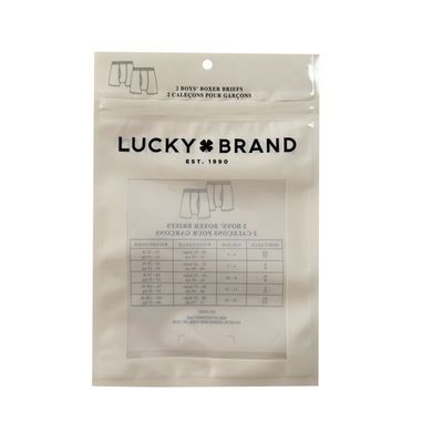 PET / CPP Plastic Custom Printed Zipper Bags For Socks Underpants Underwear Packing
