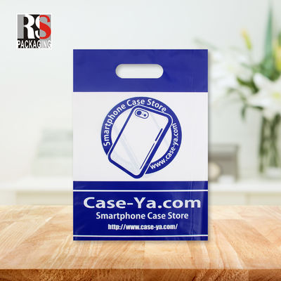 Boutique Plastic Poly Bag Heavy Duty Die Cut Patch Handle Shopping Bag
