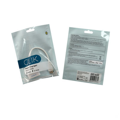 Customized Thickness OEM Plastic Ziplock Hanging Bag For Waterproof Mobile Phone Case