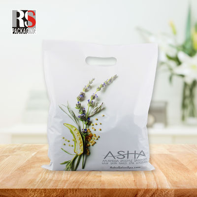 Custom Mylar Die Cut Handle Poly Bags Recyclable Plastic Gift Bag Shopping Bag