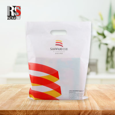 LDPE Plastic Die Cut Shopping Bags With Handle Customized Logo Printing