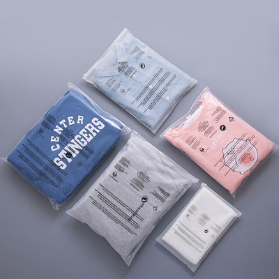 Moisture Proof Printed Poly Bag Slider Zip Lock Bags For Underwear Clothing