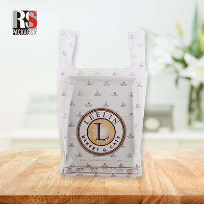 Recycled T Shirt Patch Handle Plastic Bags For Grocery Shopping Customized Color