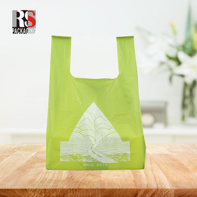 Recycled T Shirt Patch Handle Plastic Bags For Grocery Shopping Customized Color