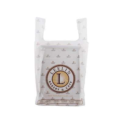 Customized Size Die Cut Handle Plastic Bags T Shirt Shopping Bags For Leisure