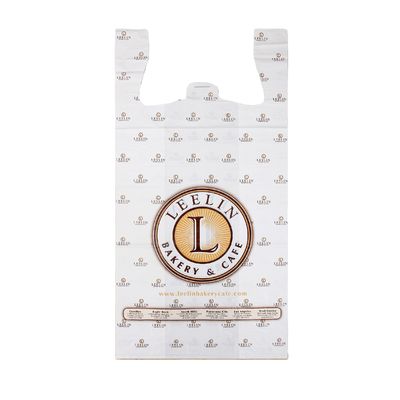 Customized Size Die Cut Handle Plastic Bags T Shirt Shopping Bags For Leisure