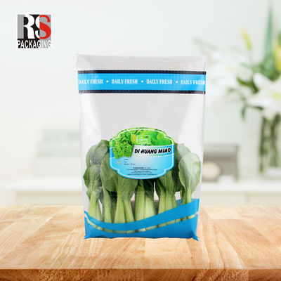 CPP OPP Polyethylene Micro Perforated Zip Lock Plastic Bag For Fresh Vegetables