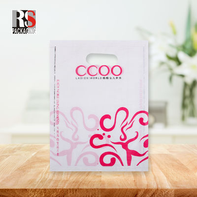 PE Handle Shopping Bag Die Cut Thank You Shopping Bag For Book Store Packaging