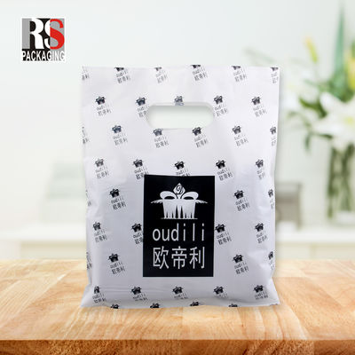 PE Handle Shopping Bag Die Cut Thank You Shopping Bag For Book Store Packaging