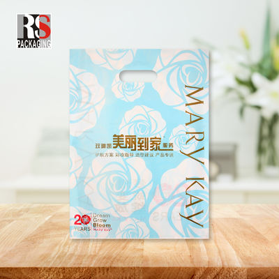 PE Handle Shopping Bag Die Cut Thank You Shopping Bag For Book Store Packaging
