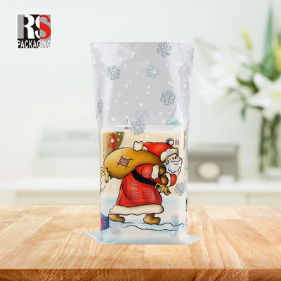 Clear Colors Bopp Opp Flat Bottom Bag Plastic Square Bottom Bag For Sealing Candy
