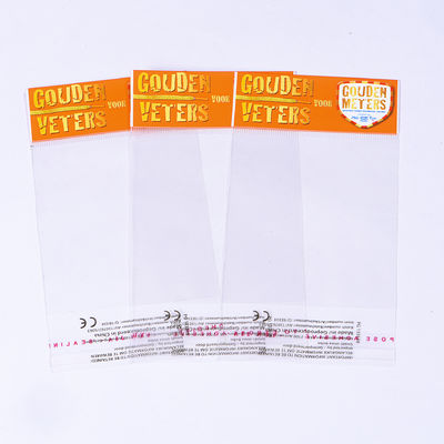 Resealable Opp Header Bag Self Adhesive Opp Bag Packing For Disposable Package