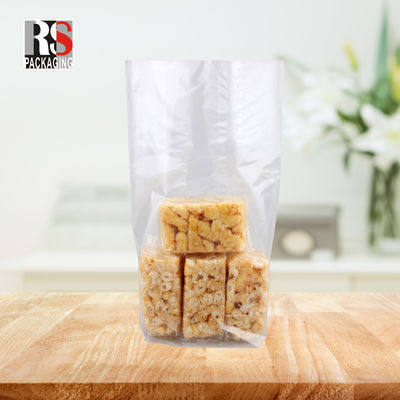 Food Industrial Cellophane Flat Bottom Bag With Flat Opened Sealing Handle 4x8x20cm