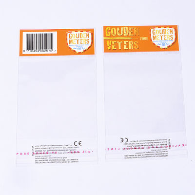 Gift Craft Industrial Opp Header Bag Self Adhesive Reusable Clear Opp Packaging Bag