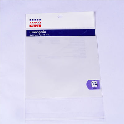 Gift Craft Industrial Opp Header Bag Self Adhesive Reusable Clear Opp Packaging Bag