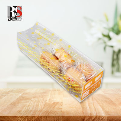 Bread Crossed Square Bottom PP Bags Plastic OPP Food Packaging Bopp Block Bottom Bags For Cake