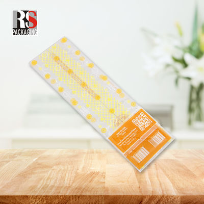 Food Poly Packaging Bags With Small Cross Block Stand And Square Transparent Bottom