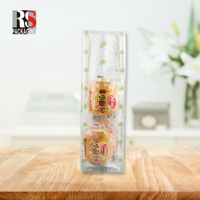 Food Poly Packaging Bags With Small Cross Block Stand And Square Transparent Bottom