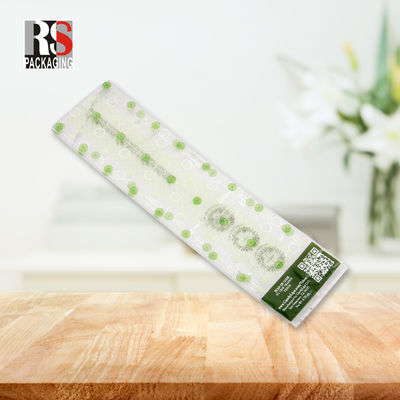 Food Poly Packaging Bags With Small Cross Block Stand And Square Transparent Bottom