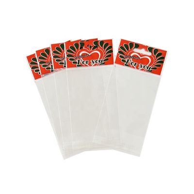 Sealing Handle Bopp Poly Bag Self Adhesive Seal Header Bag With Euro Slot And Tape