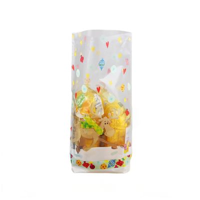 Candy Plastic Flat Bottom Bag Cross Bottom Stand Up Pouch Packaging Customized Logo