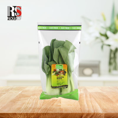 Fresh Vegetable Packaging Plastic Bags Anti Fog Customized Logo