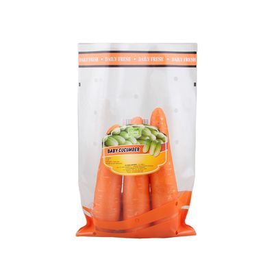 Gravure Printing CPP Clear Plastic Packaging Bag For Fresh Vegetables Customized