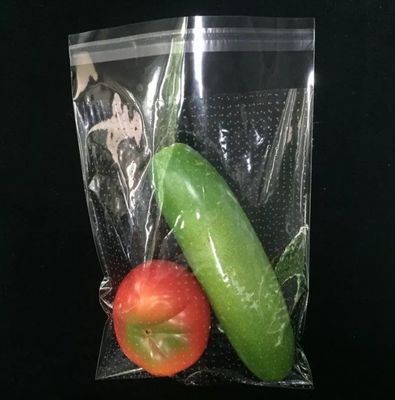 Clear Self Adhesive BOPP Transparent Bags Anti Foggy For Fresh Vegetables Custom