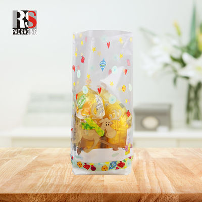 Clear Or Customized Colors Square Bottom Bag With Customized Printed LOGO Twise Handle