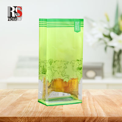 Clear Or Customized Colors Square Bottom Bag With Customized Printed LOGO Twise Handle