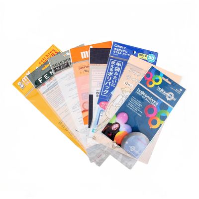Custom Clothing Opp Header Bag With Clear Hang Hole And Personalized Printing