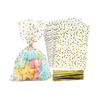 Recyclable Custom Printed Cellophane Gift Wrap Bags For Party Treats Package Of 100