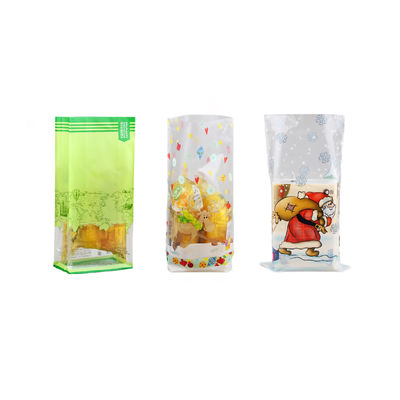 Transparent Flat Bottom Bag Packaging OPP Plastic Bag With Adhesive Seal