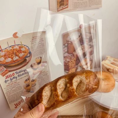 Industrial Food OPP LDPE Wicket Bread Loaf Bags Custom Print For Bakery Storage