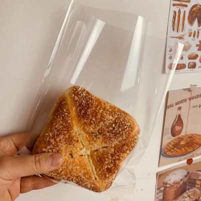 Industrial Food OPP LDPE Wicket Bread Loaf Bags Custom Print For Bakery Storage