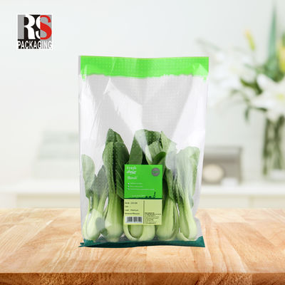 Recyclable Micro Perforated Reusable Lettuce Bags For Fruit And Vegetable Packaging