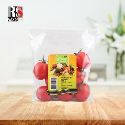 Recyclable Micro Perforated Reusable Lettuce Bags For Fruit And Vegetable Packaging