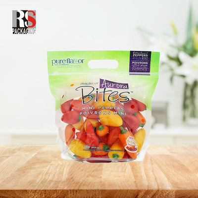 Recyclable Micro Perforated Reusable Lettuce Bags For Fruit And Vegetable Packaging