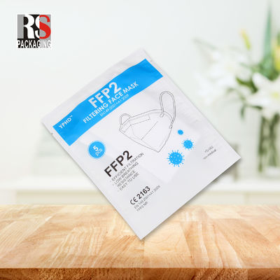 RS31-1 3 Layers Laminated Poly Bag Plastic Zip Lock Packaging Bag For Face Mask