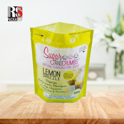 Tableware Disposable Laminated Poly Bag Zipper Stand Up Resealable Plastic Bags